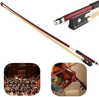 AMZZ Professional 4/4 Violin Bow – Brazilwood, Ebony Frog, Mongolian Horsehair for Rich Tone, for Students & Advanced Players