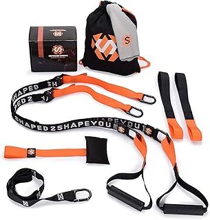 Premium Sling Trainer Set V.2025 Suspension Trainer with Towel, Backpack Bag and Training Book - Sling Trainer for Functional Training with Door Anchor + Quality Certificate