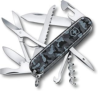 Victorinox, Huntsman, Swiss Army Pocket Knife, Medium, Multi Tool, Camping, 15 Functions, Blade, Corkscrew, Can opener