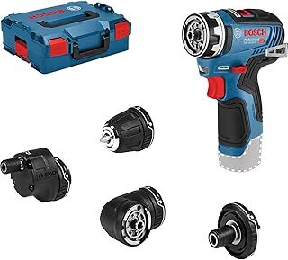 Bosch Professional 12V System GSR 12V-35 FC Cordless Drill/Driver (incl. 4 FlexiClick adapters, Without Battery/Charger, L-BOXX 102) – FlexiClick System