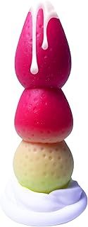 Monster Dildo Strawberry Fantasy Dildo Adult Sex Toys, Knot Anal Dildo, Large Anal Plug Big Anal Beads Huge Dildo Suction Cup, Thick Butt Plug Animal Dildo, G Spot Anal Sex Toys for Women Men (Red)