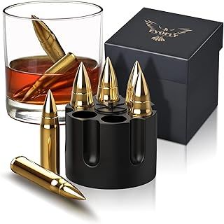 Father's Day Whisky Stones Gifts for Dad from Daughter Son, Cool Mens Gifts for Him Grandad Daddy Step Dad, Birthday Anniversary Wedding Retirement Presents for Friends Husband Teacher