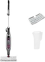 Shark Automatic Klik n' Flip Steam Mop for Hard Floors with Intelligent Steam Control, Steam Blaster, 2 Machine Washable Cleaning Pads & Fill Flask, 350ml, 6m Cord, Grey/Bordeaux S6003UK