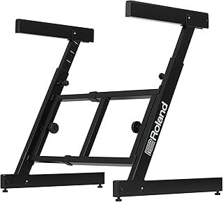 Roland KS-11Z Keyboard Stand | Heavy-Duty Z-Stand with Wide Adjustment Range for 88-Note Stage Pianos & Other Keyboards | Foldable Padded Support Arms | Easy Transport & Storage