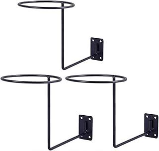 Helmet Display Rack - Bicycle & Motorcycle Helmet Storage Holder (3 pieces, Black)