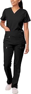 Adar Pro Breakthrough Plus Scrub Set for Women - Enhanced V-Neck Top & Multi Pocket Pants
