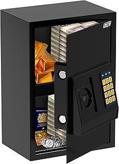 ZENO Large Digital Fireproof Safe Box - 45L Money Safe With Digital Keypad - Perfect for Home Office Hotel Business Jewellery Gun Cash Use
