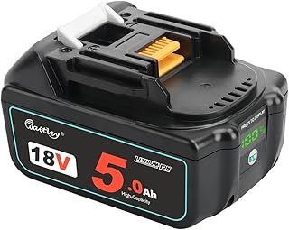 Upgraded 5.0Ah Replacement 18V Battery for Makita, Compatible with Makita 18V Battery Lithium ion BL1850 BL1850B BL1840 BL1840B BL1830 BL1830B BL1815 LXT 18V tools with LED Indicator