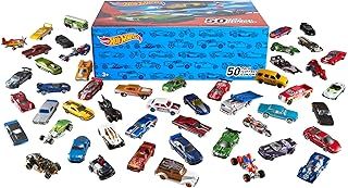 Hot Wheels 50-Car Pack of 1:64 Scale Vehicles Individually Packaged, Gift for Collectors & Kids Ages 3 Years Old & Up, V6697