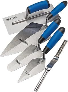 Draper 70372 Soft Grip Trowel Set, 5 Piece, Silver and Blue, One Size