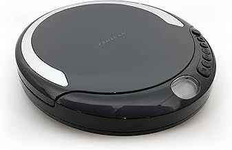SYLVANIA Personal CD Player, Black, Includes Stereo Earbuds, 3.5mm Headphone Jack, Auxiliary, Compatible with Headphone, Speaker