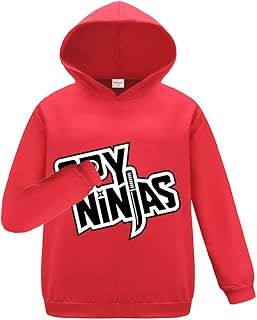 Gamer Ninjas Merch Cool Black Hoodie Cotton Jumper Kids Boys Girl Top