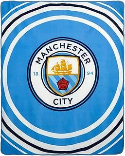 MCFC Giant Official Manchester City (Premier League) Fleece Blanket (110cm x 140cm & 100% Polyester Fleece)
