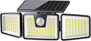 156LED Solar Lights Outdoor, Solar Security Lights Outdoor Motion Sensor 270° Wide Lighting Angle, Solar Floodlight IP65 Waterproof, Solar Wall Lights for Front Door, Yard, Garage, Garden (1 Pack)