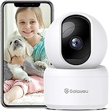 2K WiFi Pet Camera, Home Security Camera Indoor for Dog, Cat, Baby Monitor Camera, 360° Wireless, Motion Tracking, Night Vision, 2-Way Audio, Works with Alexa&Google Home G2