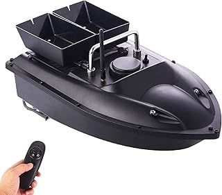 Smart Fishing Bait Boat, Double Hopper Night Light RC Fishing Gear Boat 1.5Kg Loading 500M Remote Control Nesting Speedboat