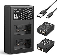 K&F Concept NP-W126 NP-W126S Battery and Dual Charger for Fujifilm Batteries Compatible with Fujifilm X100VI, X-T3, X-T2, X-T1, XT30II, XT30, XT20,X-Pro2, XS10, XM5, XE4 Cameras