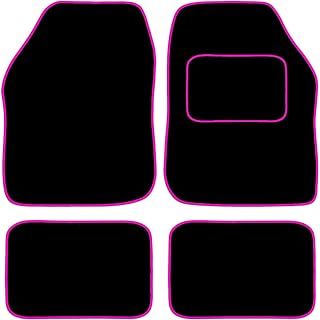 iPRIME - UNIVERSAL CAR MATS - For UNIVERSAL Concourse Universal Tailored Car Floor Mats (PINK EDGING, 450 - CARPET)