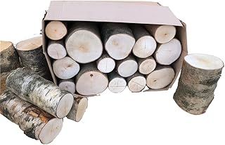 Box of Decorative Logs 15cm Kiln Dried Full Round Display Logs Fine Sawn Ends…