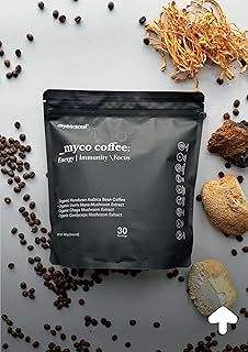 myco:soul Organic Arabica Mushroom Coffee: Lion's Mane, Cordyceps & Chaga - Dark Roasted - 450g Bag
