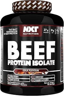 NXT Nutrition Beef Protein Isolate Powder - Protein Powder High in Natural Amino Acids - Paleo, Keto Friendly - Dairy and Gluten Free - Muscle Recovery | 1.8kg (Cola)