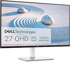 Dell S2725DS 27 Inch QHD (2560x1440) Monitor, 100Hz, IPS, 4ms, 99% sRGB, Height Adjust, Built-in Speakers, DisplayPort, 2x HDMI, 3 Year Warranty, White