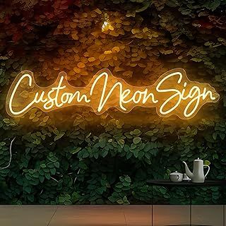 Custom Neon Signs,Personalized Neon Signs for wall decor, large Custom Led Neon Sign Business Logo for Bedroom Birthday Wedding Party Bar Home Decor (Optional 3 Lines 10" to 60")