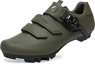 Mens Womens MTB Cycling Shoes, SPD 2 Bolts Pedals Compatible, Indoor Exercise Bike Shoes