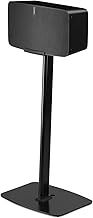 Flexson Floor Stand for Sonos Five and Play:5, Single pack in Black for soft and hard floors with cable management