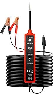 Power Circuit Probe Tester, 6-24V Automotive Circuit Tester, Auto Electrical System Test Tool DC Digital Voltage Short Finder Car Truck Circuit Test Pen