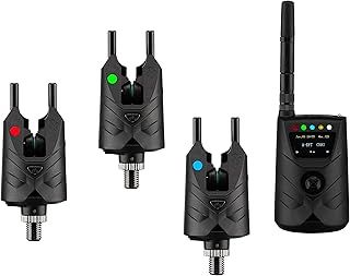 New Direction Tackle Bite Alarm S9pro 3+1 Set | Radio Mode | Smart Link | App Control | Receiver with Display | Rechargeable via USB-C | Nightlight