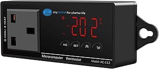 Digital LED Heating and Cooling Temperature Controller, Reptile Thermostat for Snake, Lizard, Tortoise, Vivarium and Other Reptiles, 1100W 220V