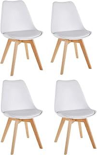Millhouse Dining Chair with Solid Wood Legs and Cushioned Pad, Contemporary Designer for Lounge, Office, Kitchen
