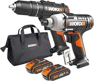 WORX WX902 18V Impact Hammer Drill Cordless Twin Pack with 2 Batteries and Charger