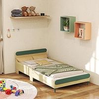 AIYAPLAY Toddler Bed, Kids Bed Frame with Safety Rail, for Ages 3-10 Years, Kids Bedroom Furniture, 195 x 103 x 60.5cm, Green