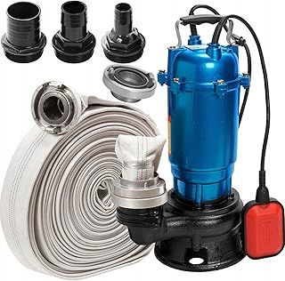 Heavy Duty Flood Sewage Water Pond Drain Septic Sump Cesspool Grinding Pump (Pump with 20m OR 30m FIRE Hose) (Pump (with Float Switch) FIRE Hose 30m)