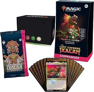 Magic: The Gathering The Lost Caverns of Ixalan Commander Deck - Veloci-ramp-tor (100-Card Deck, 2-Card Collector Booster Sample Pack + Accessories)