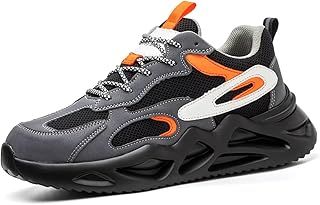 Annvia Steel Toe Cap Trainers Men Women Safety Trainers Lightweight Non-Slip Anti-Smashing Puncture Proof Work Shoes
