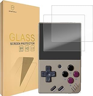 Screen Protector compatible with Miyoo Mini+ / Miyoo Mini Plus [Tempered Glass] [2-PACK] [Japan Glass with 9H Hardness]