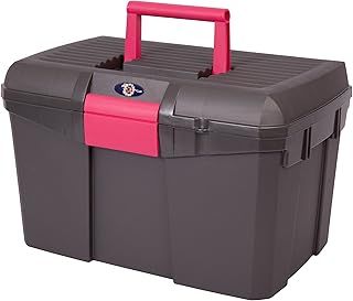 Tack Box - Silver/Raspberry - Horse Equestrian Tack