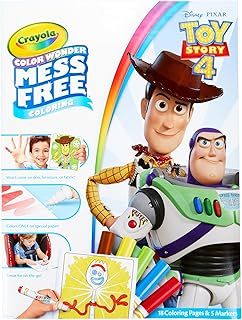CRAYOLA Color Wonder - Disney Toy Story 4 Mess-Free Colouring Book (Includes 18 Colouring Pages & 5 Magic Color Wonder Markers)
