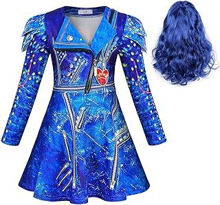 Berich Descendants Costume for Girls World Book Day Costumes for Kids Evie Costume Descendants Therm Party Fancy Dress up