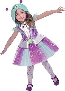 amscan Childs Girls Adorable Alien Halloween Fancy Dress Costume