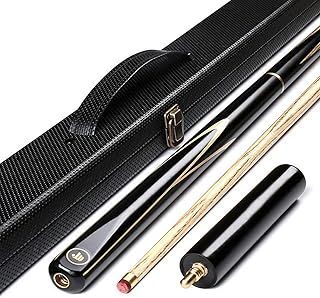 AONETIGER 3/4 Jointed Snooker Billiard Pool Cue Handmade Ash Shaft 3 Piece Tips 9.7mm with Extension Accessories Hard Case/Bag to Choose