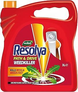 Resolva Weed Killer Sprayer - 3L Resolva Path & Drive 2in1 Weedkiller Ready to Use Garden Sprayer with Topline Card. Dandelion Weed Burner for Driveways, Paths or Patios.