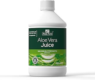 Aloe Pura Aloe Vera Maximum Strength Juice, Natural, Vegan, Cruelty Free, Food Supplement, 500ml
