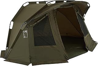 Fragment 1 Bivvy for 1 Person with Detachable Peak and PVC Groundsheet, 1 Man, Waterproof, Durable & Spacious Overnight Shelter & Camping Tent, Fishing Equipment, 10'000mm HH, Green