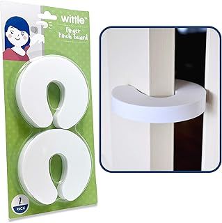 Wittle Finger Pinch Guard - 2pk. Child Proofing Doors Made Easy with Soft Yet Durable Foam Door Stopper. Prevents Finger Pinch Injuries, Slamming Doors, and Baby or Pet from Getting Locked in Room