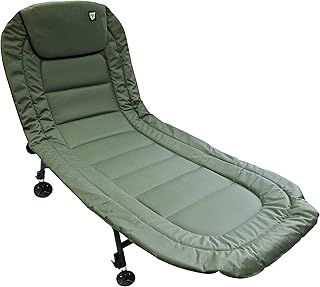 Carp On - Fishing BedChair 6 Legs Padded Comfort 600D Heavy Duty Strong 80 x 200cm - Use Outdoors on the Riverside or Bank [26-010]