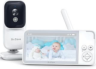 Dr.Care NeoView Baby Monitor with Camera and Night Vision, 3.5” Screen, 2-Way Audio, Real-Time, VOX Mode, Temperature Sensor, Lullabies, Baby Monitor Video No Wi-Fi, Supports up to 128GB